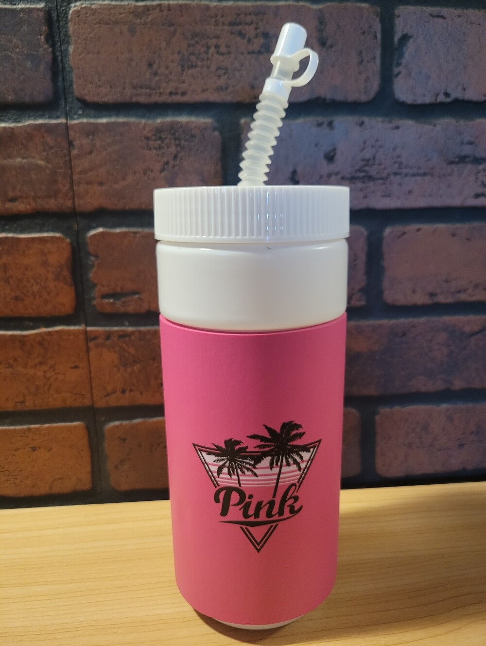 Pink Victoria's Secret Retro Style 32 oz Water Bottle